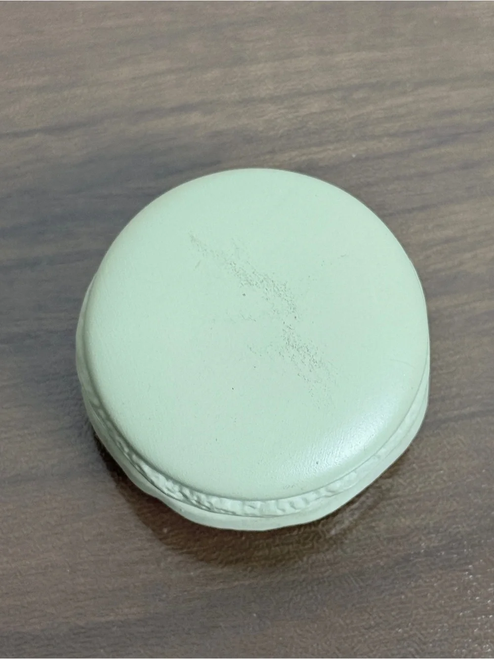 Small Light Yellow Ceramic French Macaron Trinket Box